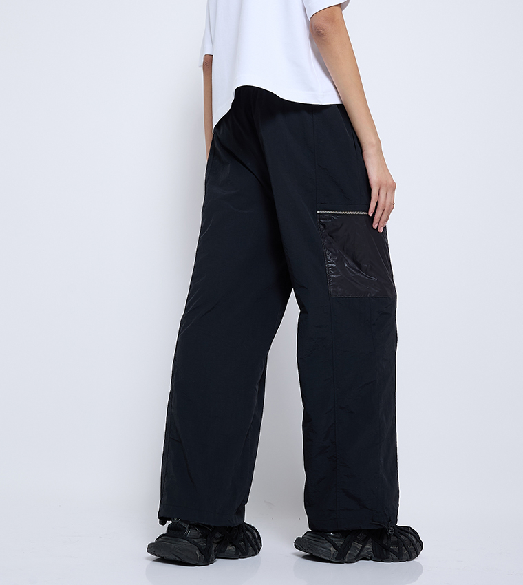 Solid Drawstring Waist Joggers