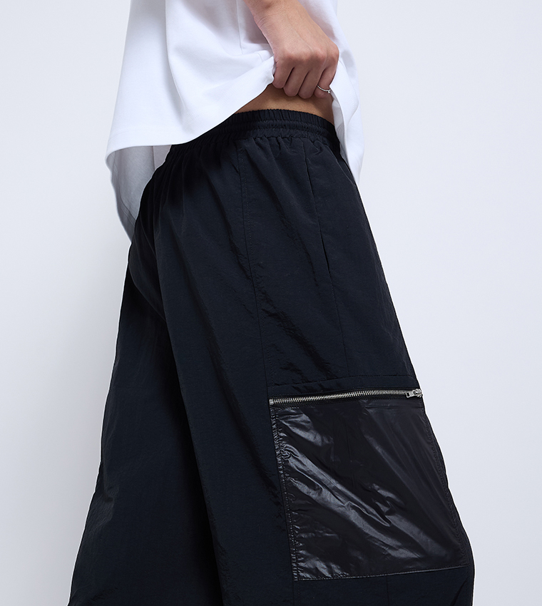 Solid Drawstring Waist Joggers