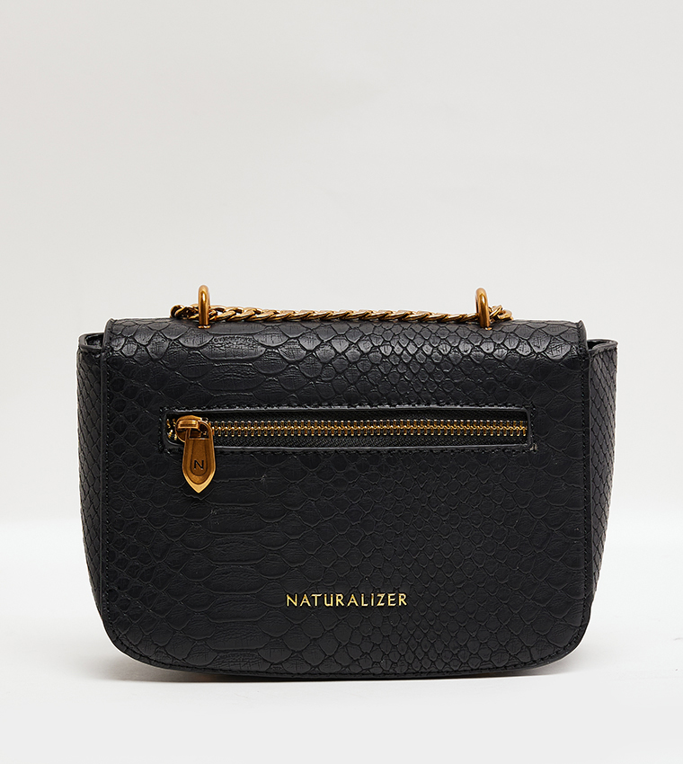TIPSY Croc Textured Flap Crossbody Bag