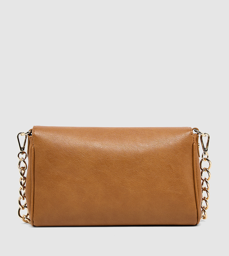 Textured Flap Crossbody Bag