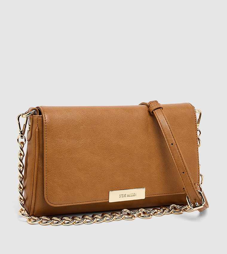 Textured Flap Crossbody Bag