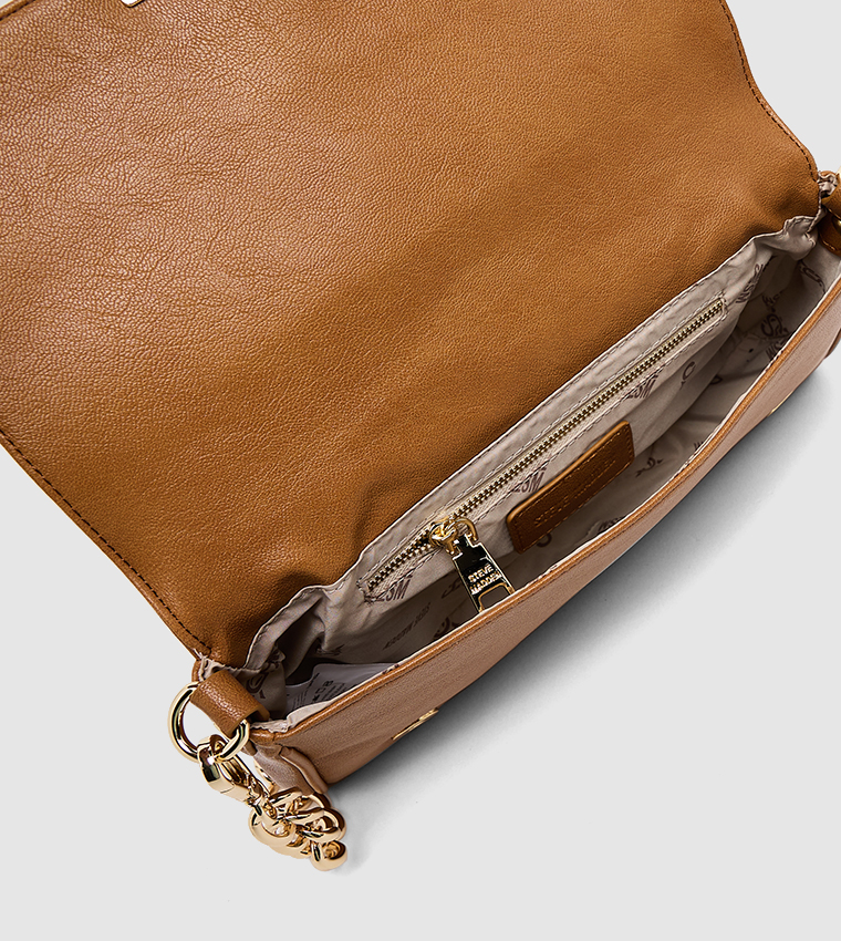Textured Flap Crossbody Bag