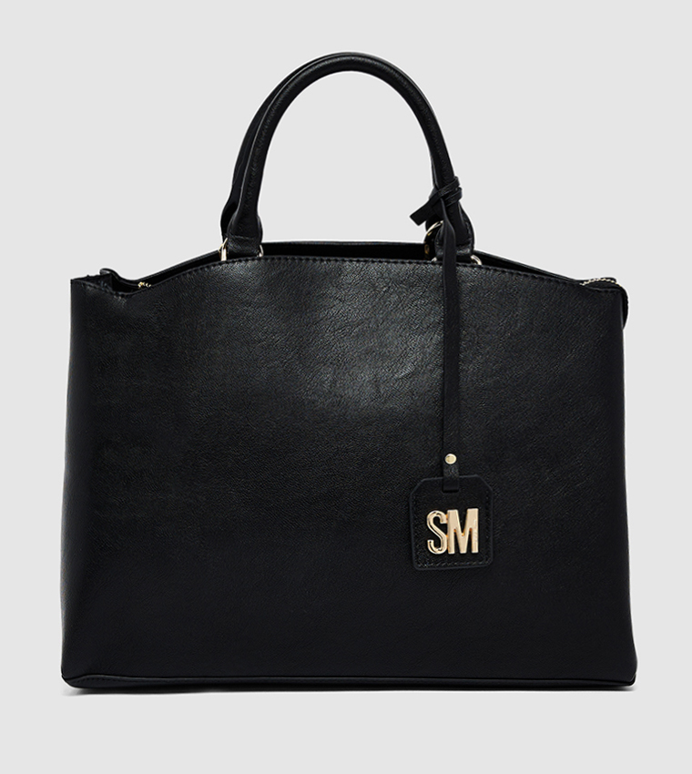Textured Zip-Closure Tote Bag