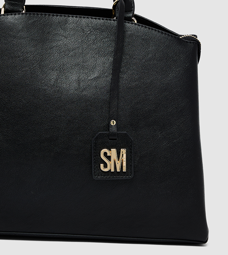 Textured Zip-Closure Tote Bag