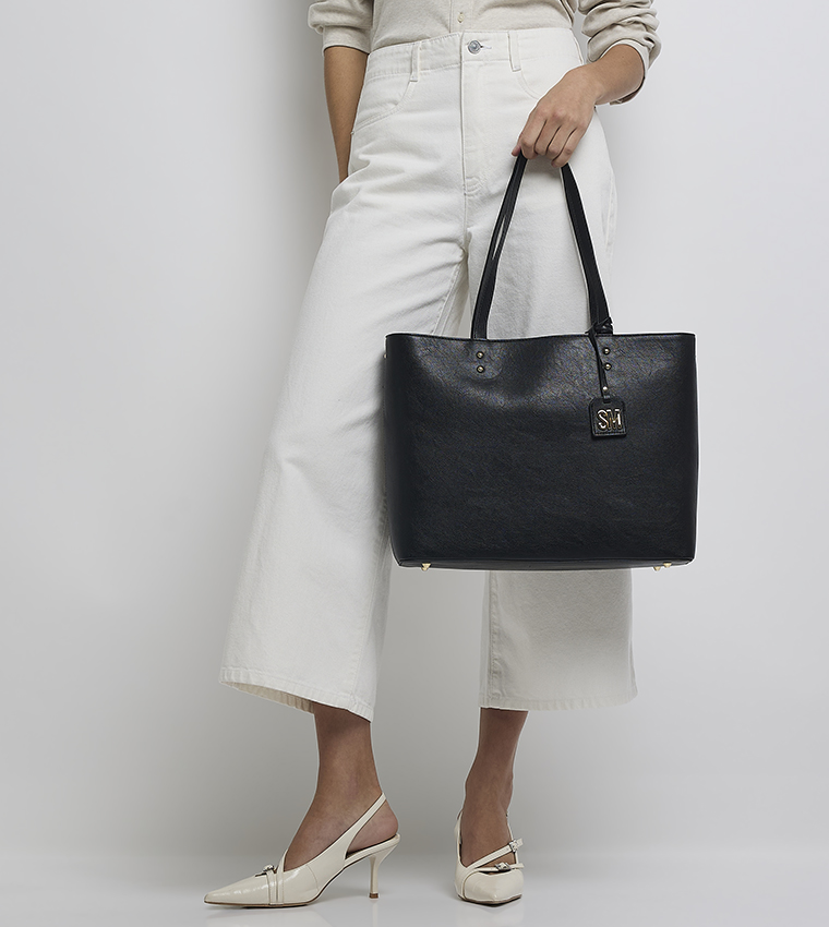 Textured Front Pocket Shoulder Bag