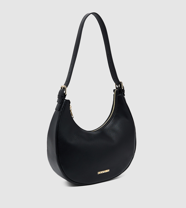 Textured Crescent Shoulder Bag
