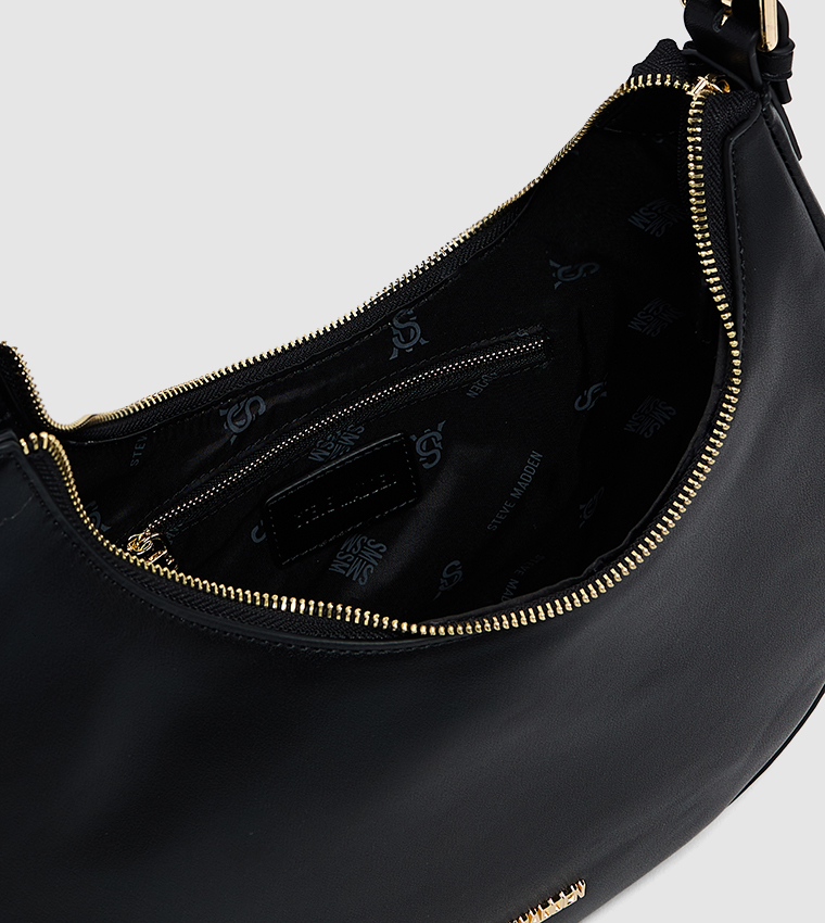 Textured Crescent Shoulder Bag