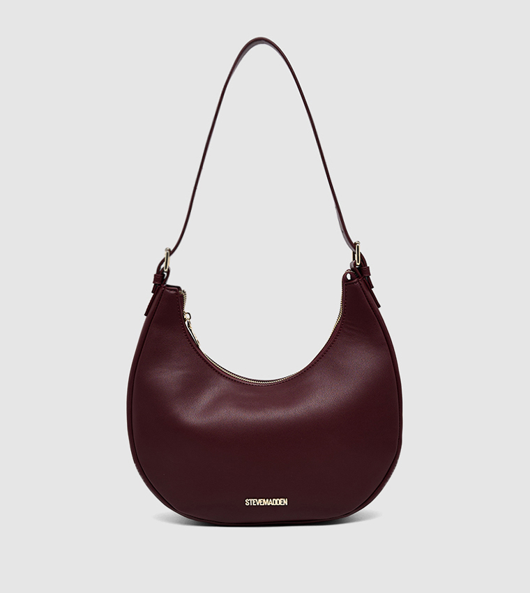 Textured Crescent Shoulder Bag