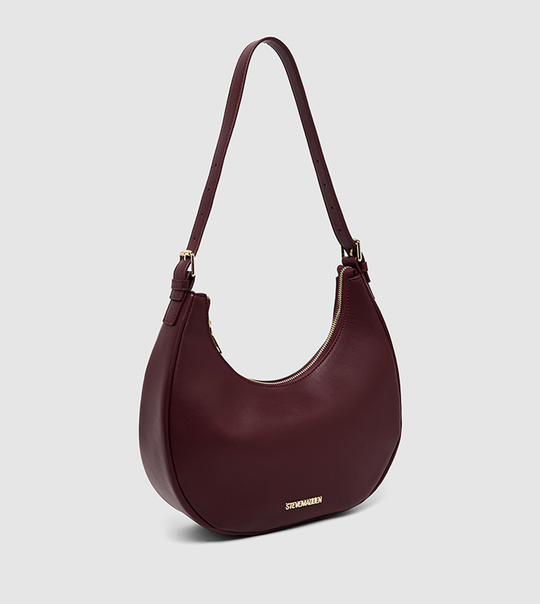 Textured Crescent Shoulder Bag