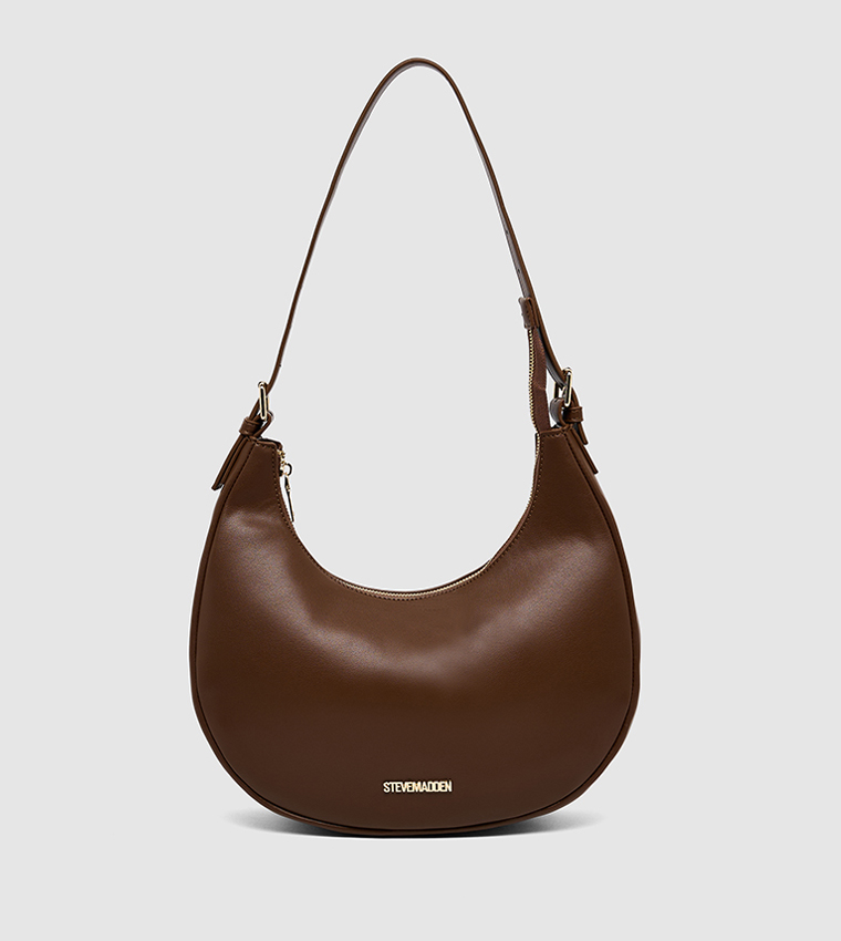 Textured Crescent Shoulder Bag