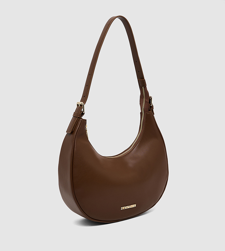 Textured Crescent Shoulder Bag