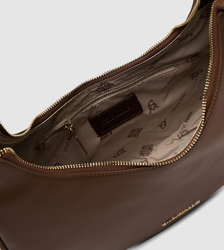 Textured Crescent Shoulder Bag