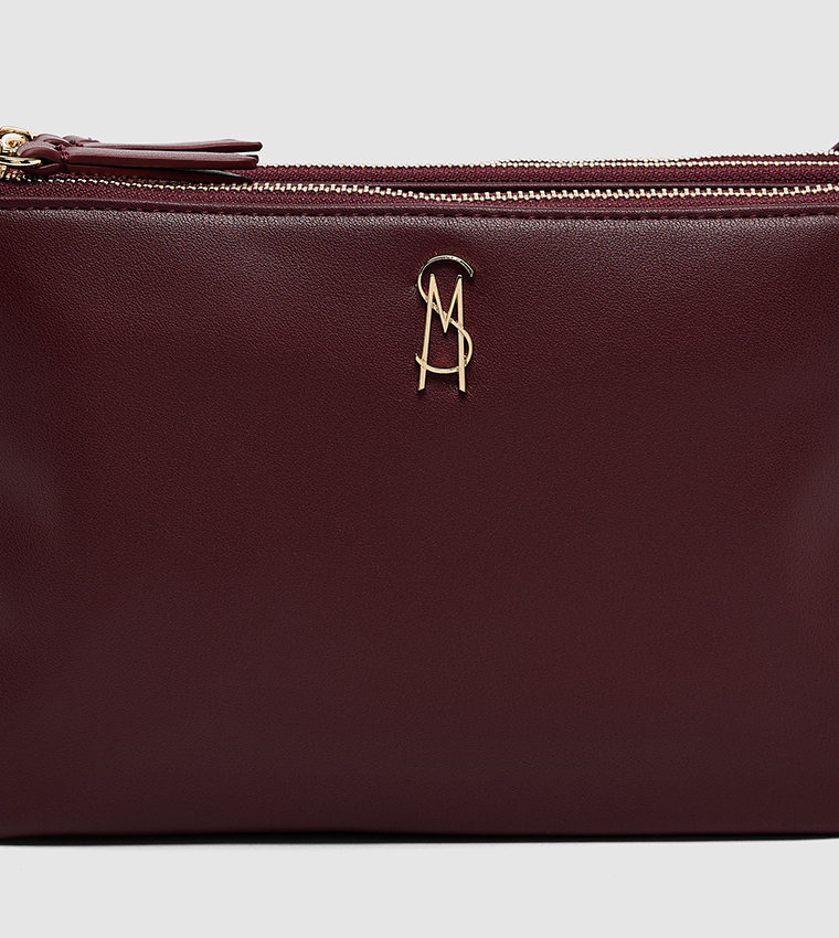 Textured Zip-Closure Crossbody Bag