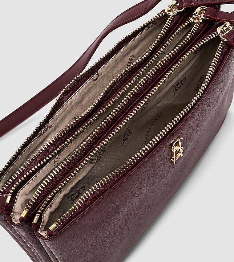 Textured Zip-Closure Crossbody Bag