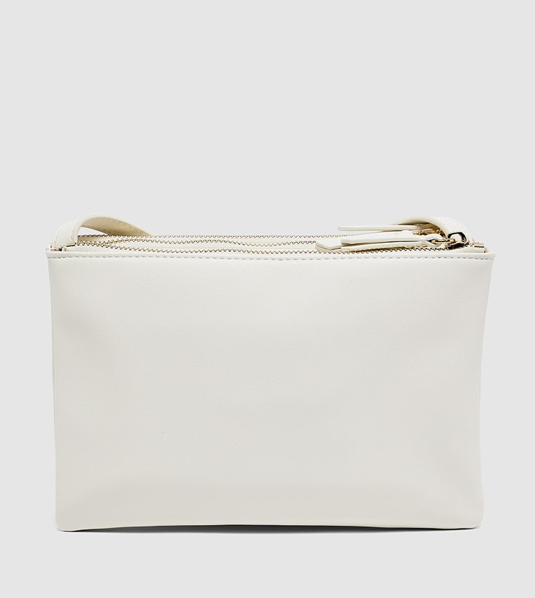 Textured Zip-Closure Crossbody Bag