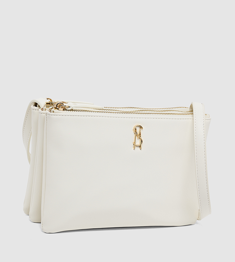 Textured Zip-Closure Crossbody Bag