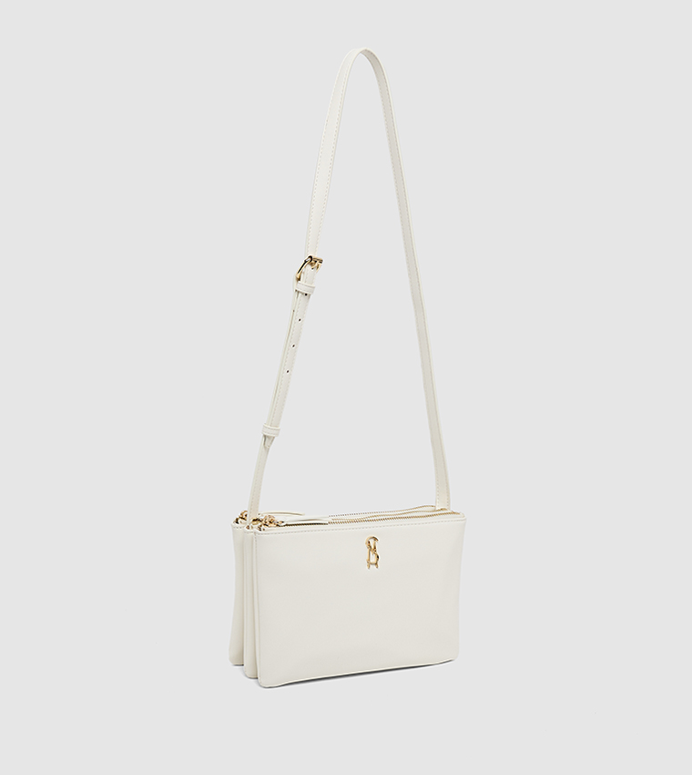 Textured Zip-Closure Crossbody Bag