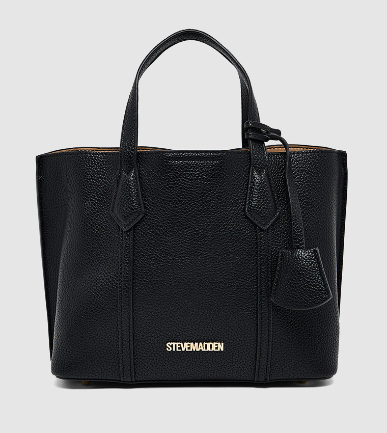 Textured Tote Bag with Pouch