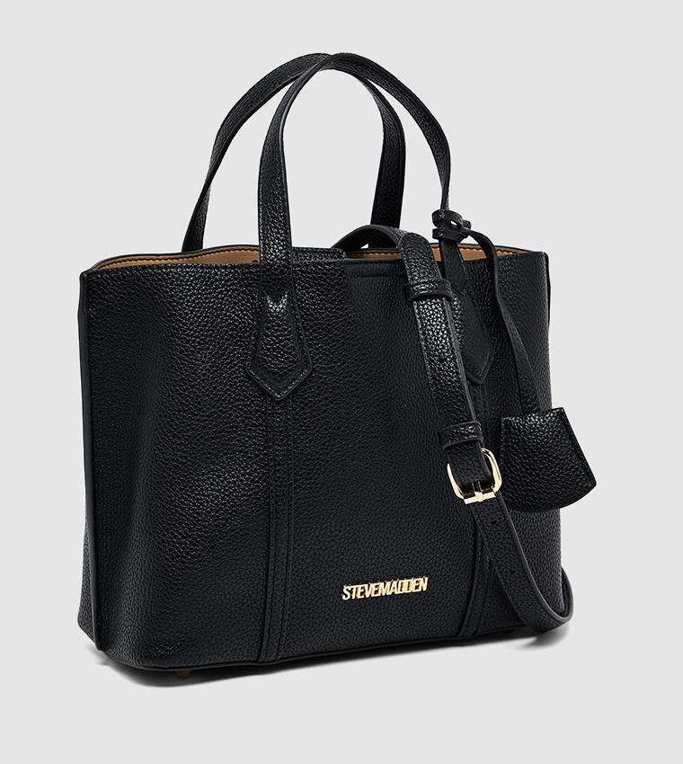 Textured Tote Bag with Pouch