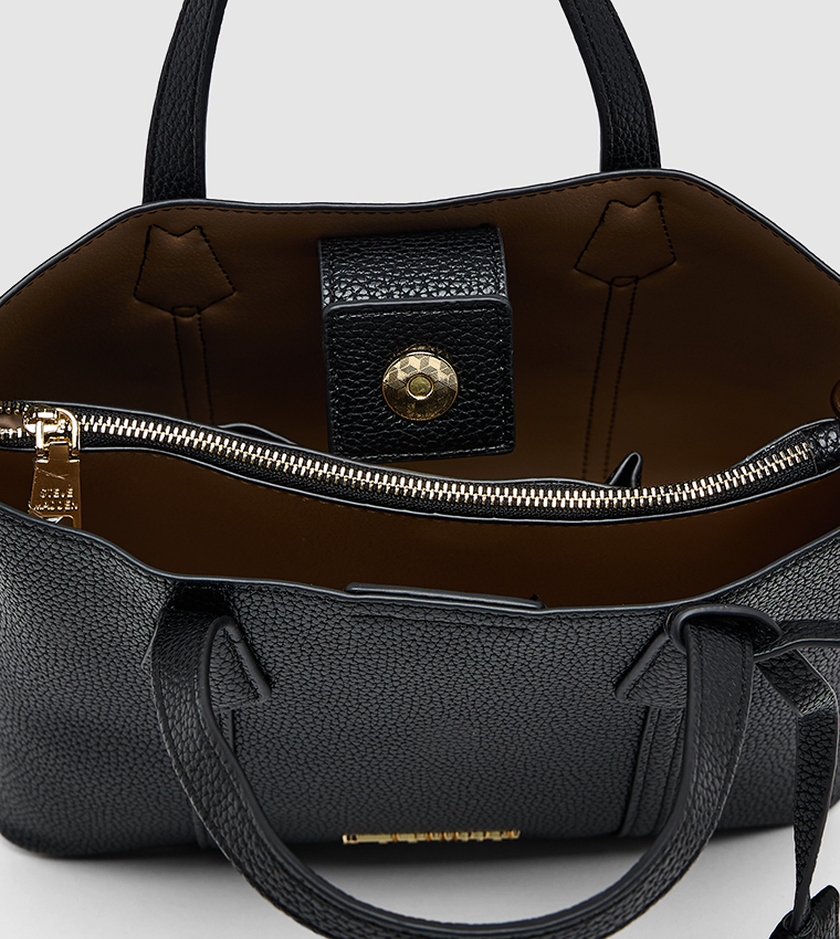 Textured Tote Bag with Pouch