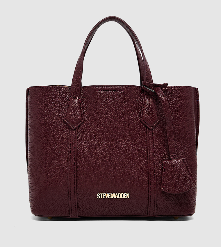 Textured Tote Bag with Pouch
