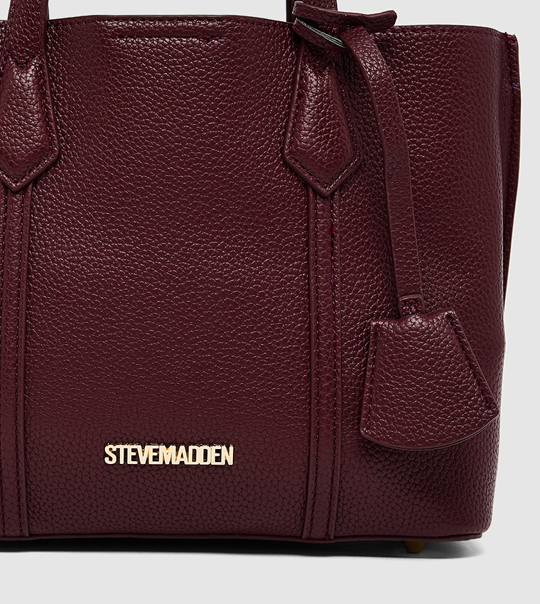 Textured Tote Bag with Pouch
