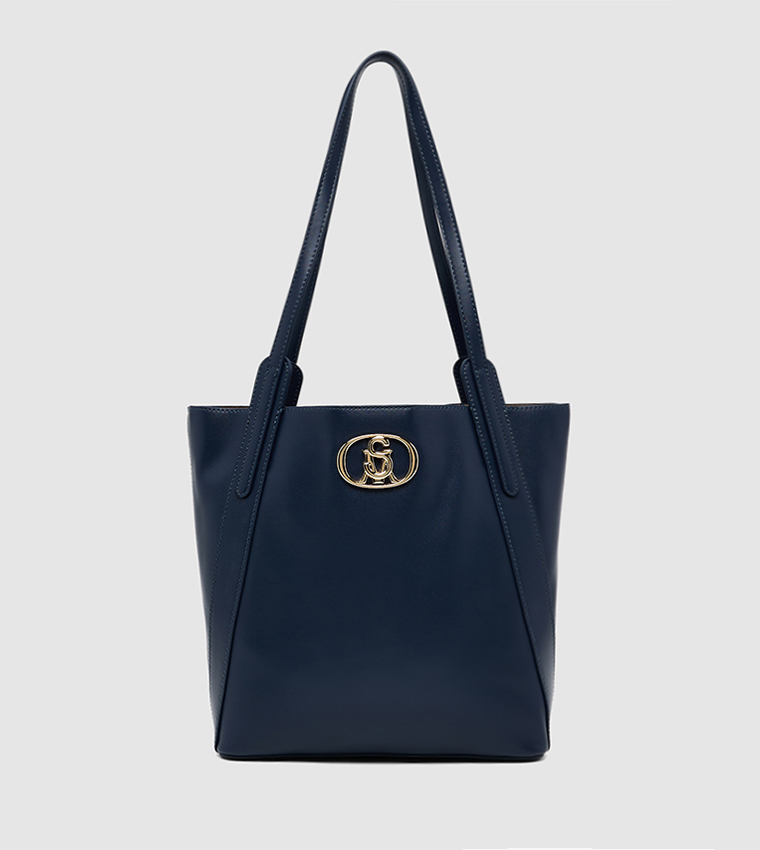 Textured Shoulder Bag with Pouch