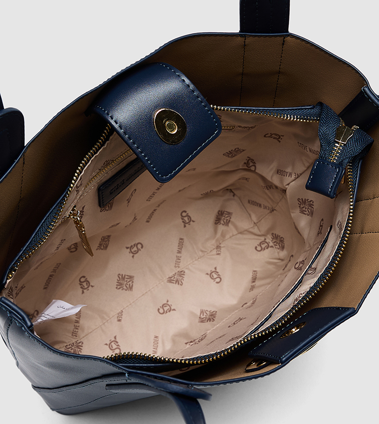 Textured Shoulder Bag with Pouch