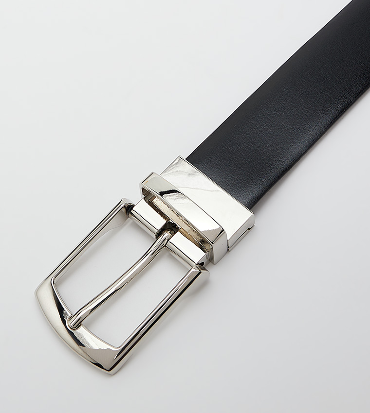 Reversible Buckle Leather Belt