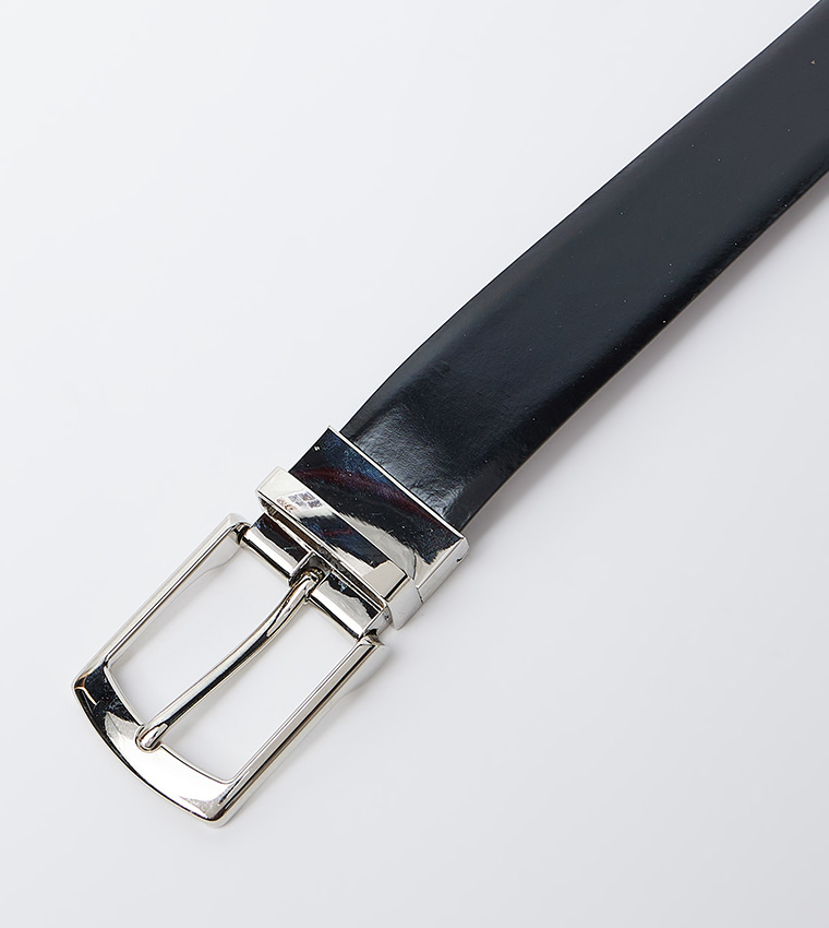 Reversible Buckle Leather Belt