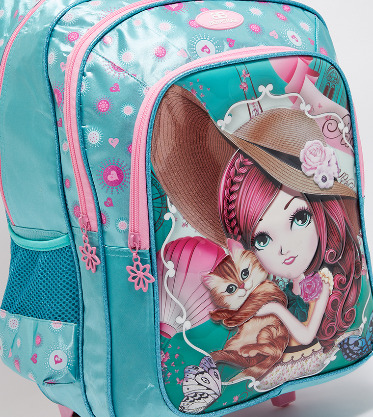 Printed Trolley Backpack