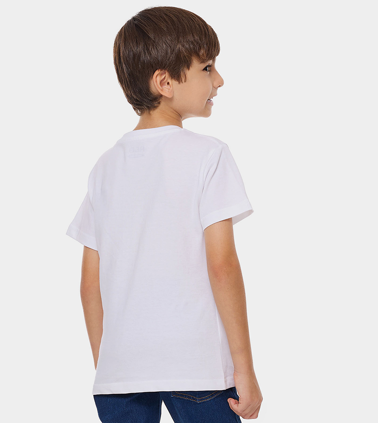 Printed T-Shirt with Crew Neck and Short Sleeves