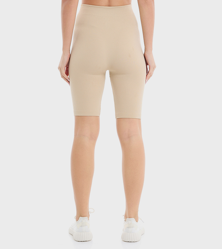 Ribbed Biker Shorts