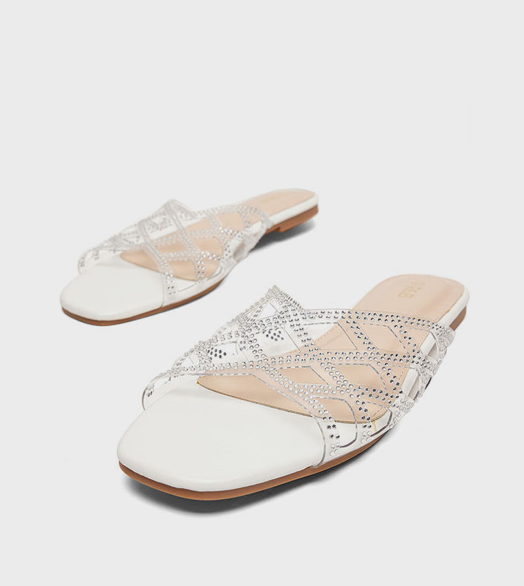 Embellished Flat Sandals