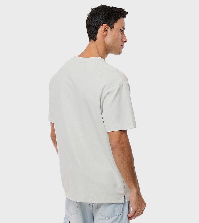 Solid T-Shirt with Crew Neck and Short Sleeves
