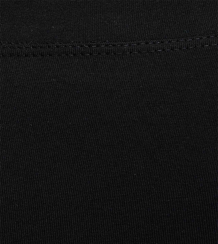 Solid 3/4 Leggings with Elastic Waist