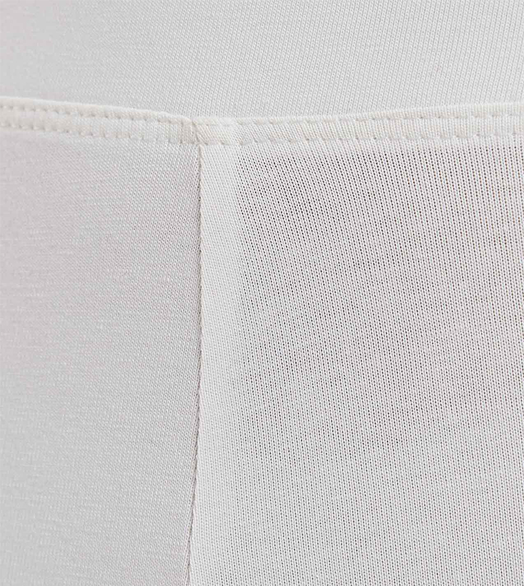 Solid 3/4 Leggings with Elastic Waist