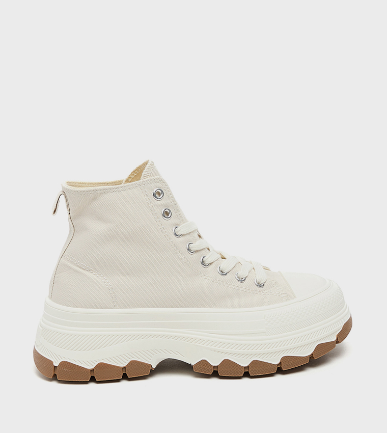 Canvas Lace Up Ankle Boots