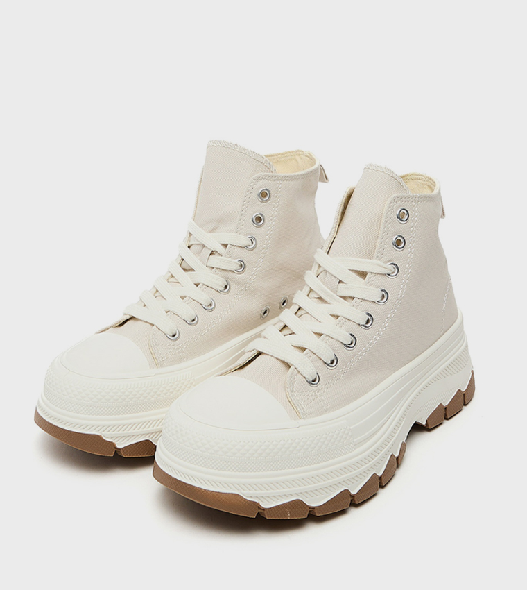 Canvas Lace Up Ankle Boots