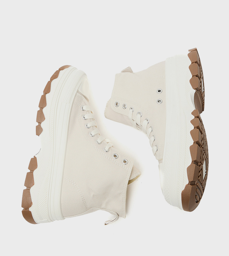 Canvas Lace Up Ankle Boots