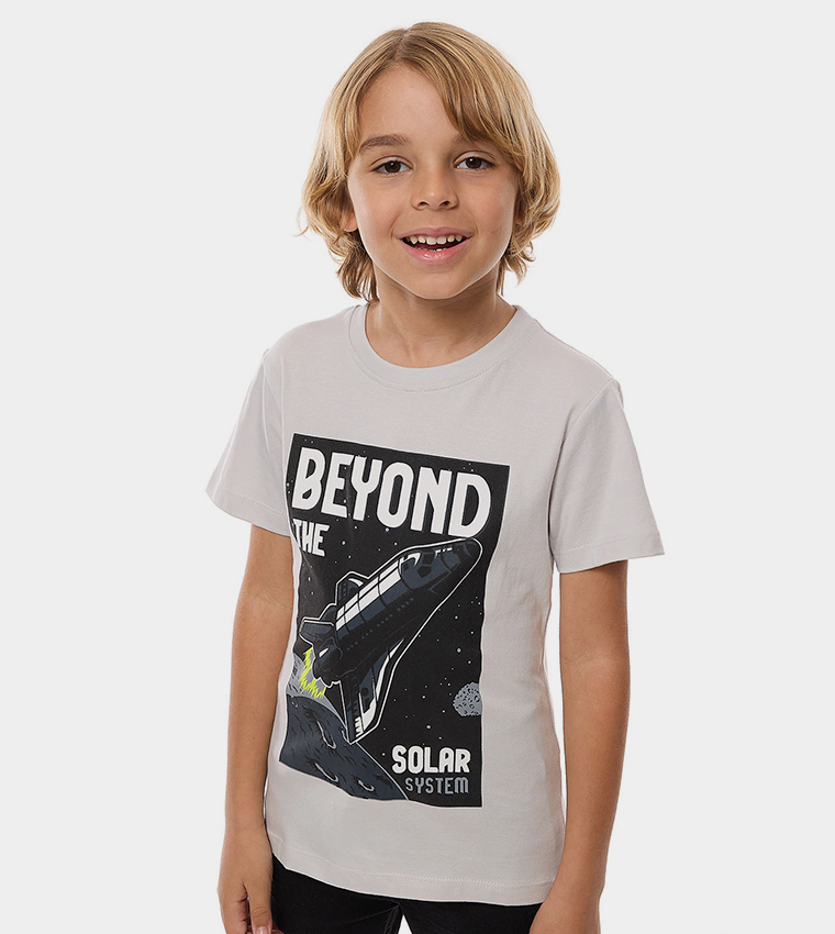 Printed T-Shirt With Crew Neck And Short Sleeves