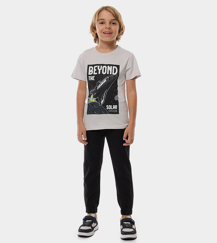Printed T-Shirt With Crew Neck And Short Sleeves