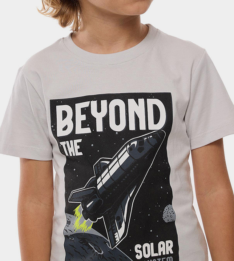 Printed T-Shirt With Crew Neck And Short Sleeves