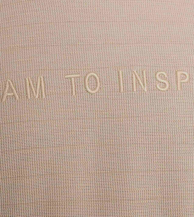 Embroidered T-Shirt with Crew Neck and Short Sleeves