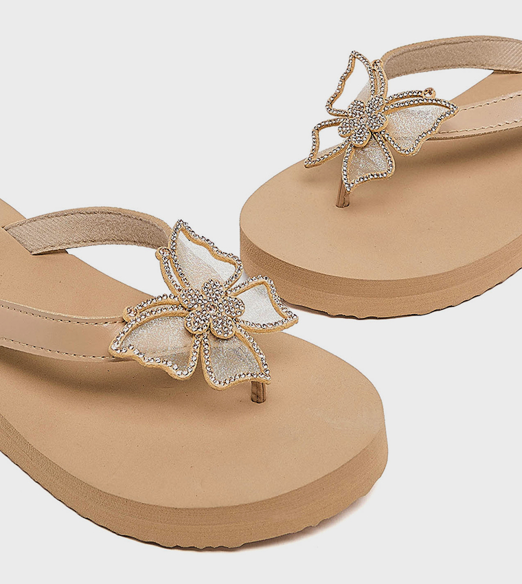 Appliqued Platform Sandals
