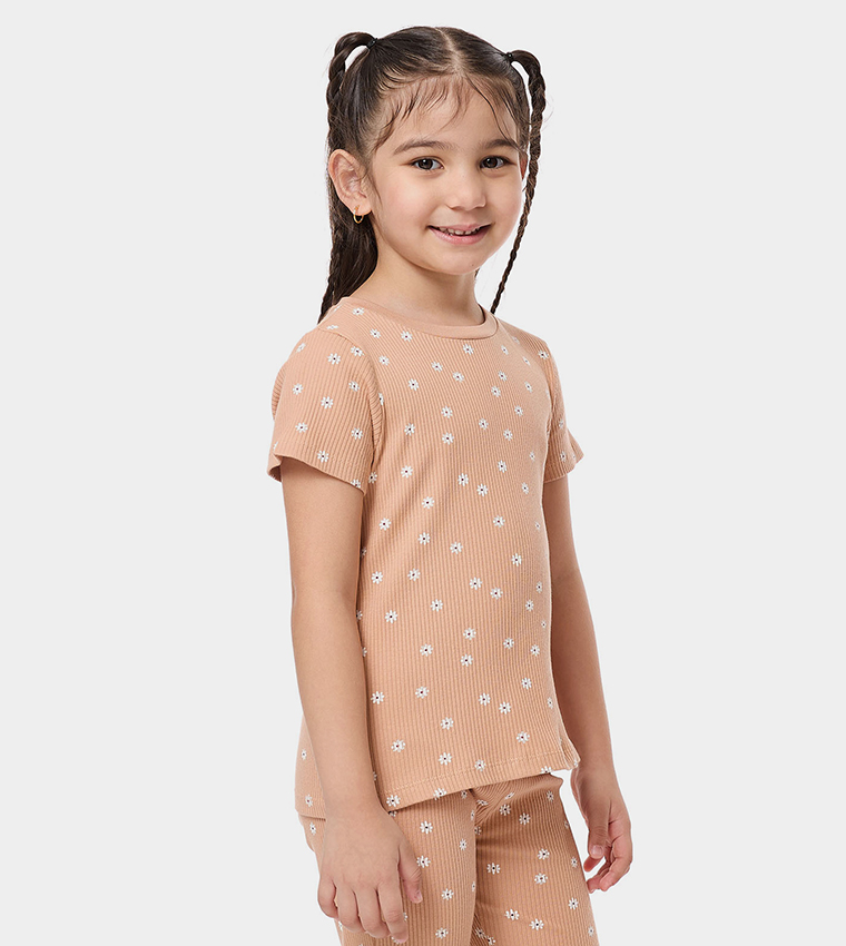 Pack of 2 Printed T-Shirts with Short Sleeves