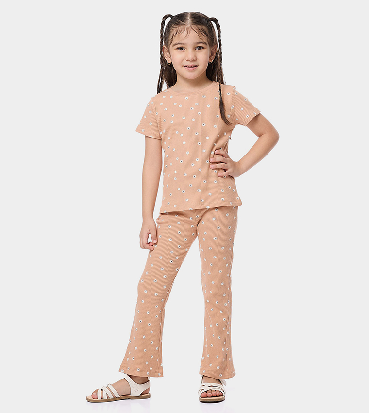 Pack of 2 Printed T-Shirts with Short Sleeves
