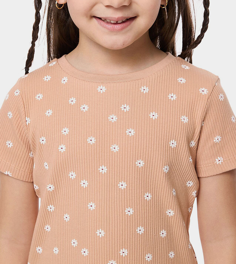 Pack of 2 Printed T-Shirts with Short Sleeves
