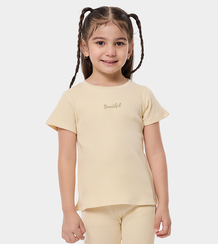 Pack of 2 Printed T-Shirts with Short Sleeves
