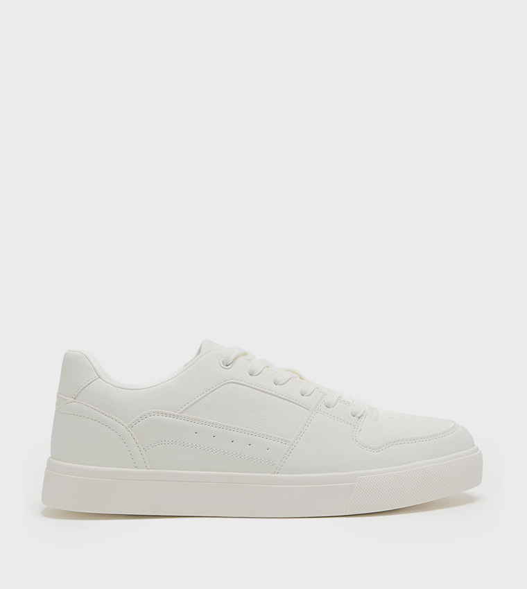 Solid Lace Up Sneakers